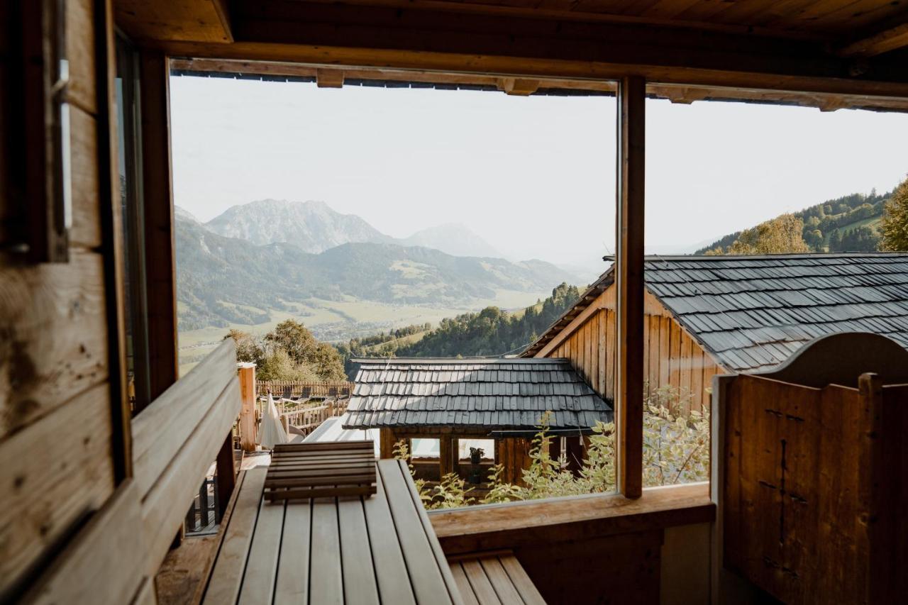 Natur- Und Wellnesshotel Hoflehner Haus im Ennstal Buitenkant foto